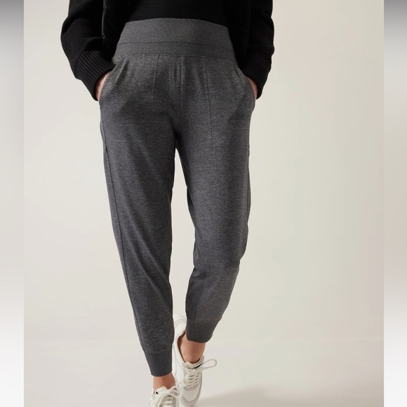 ATHLETA Vince Jogger Grey Heather Elastic Waistband Workout Pant S - Picture 1 of 15